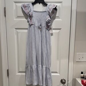 Striped Blue Kids Dress